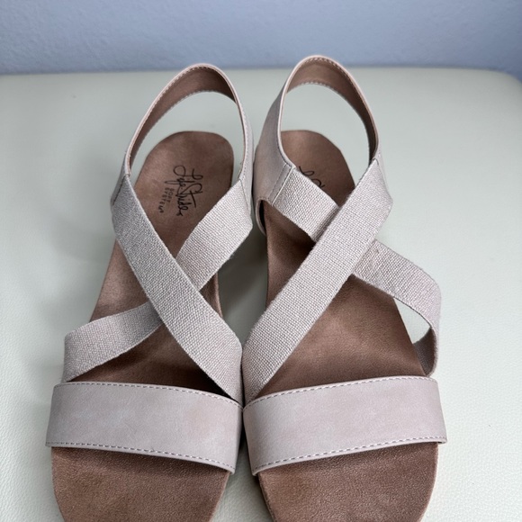 Life Stride Platform Wedge Sandals Heels Womens Size 9.5 Strap Cork.  (L67) - Picture 5 of 8